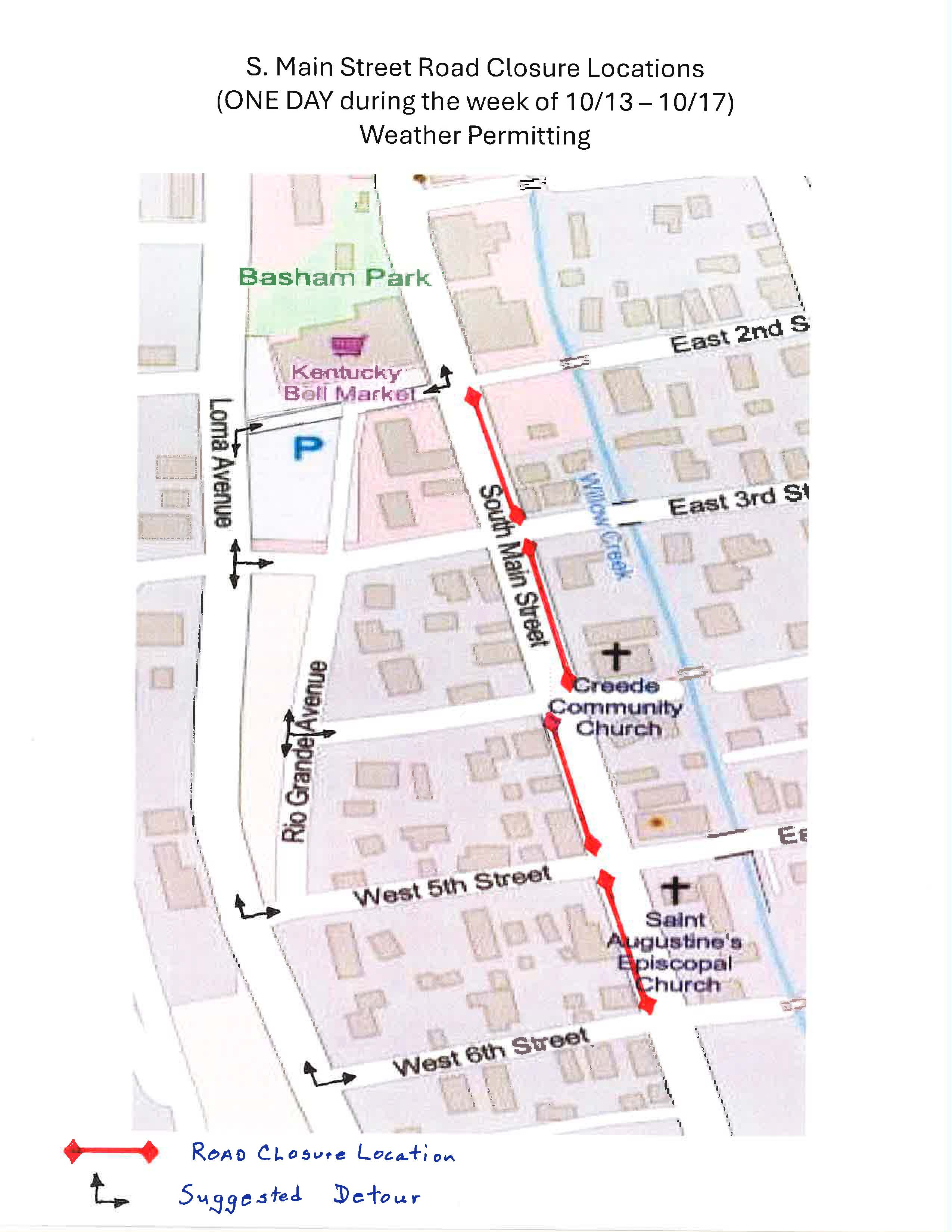 10/13 - 10/17 Map for Work