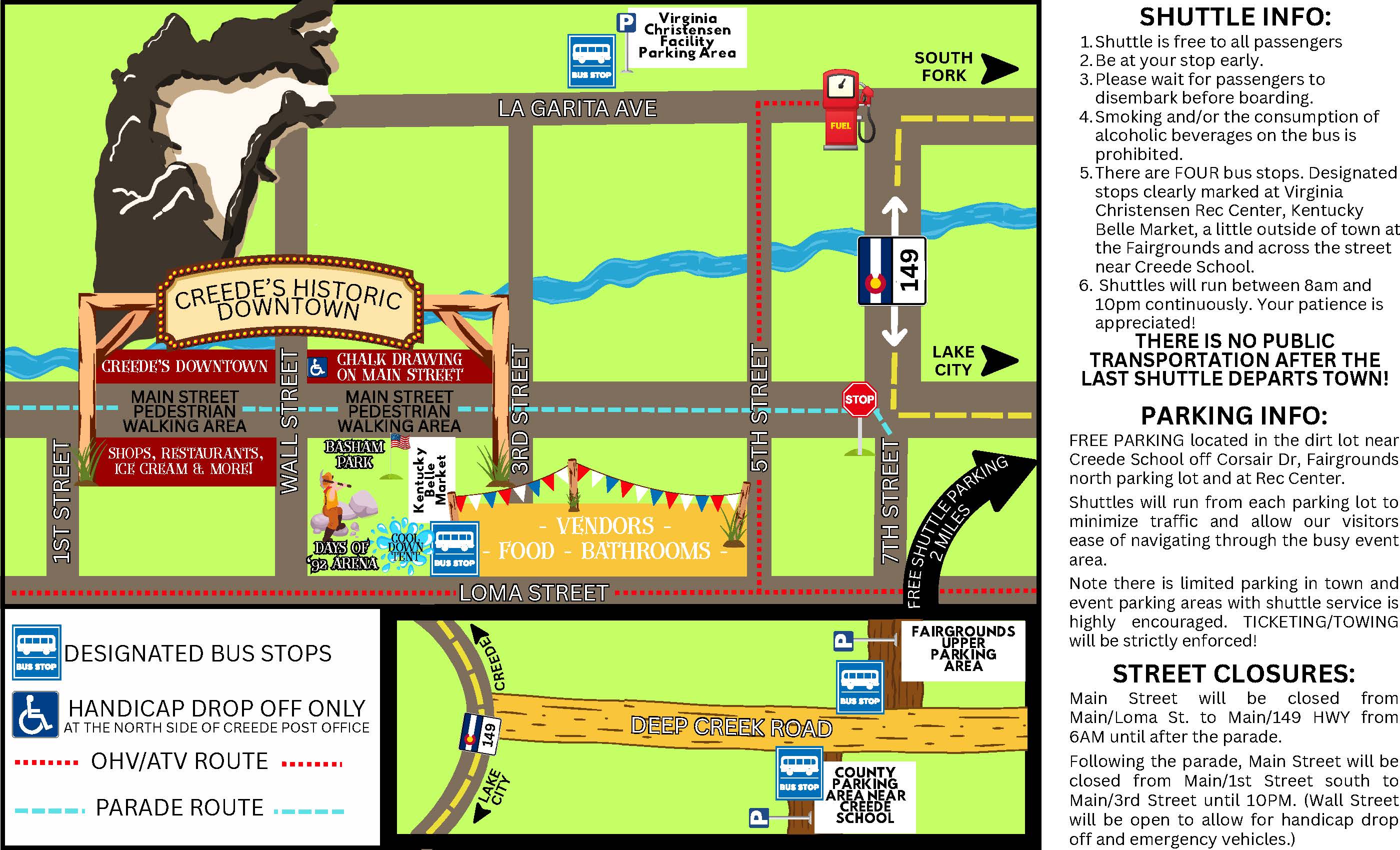 Map for 4th of July