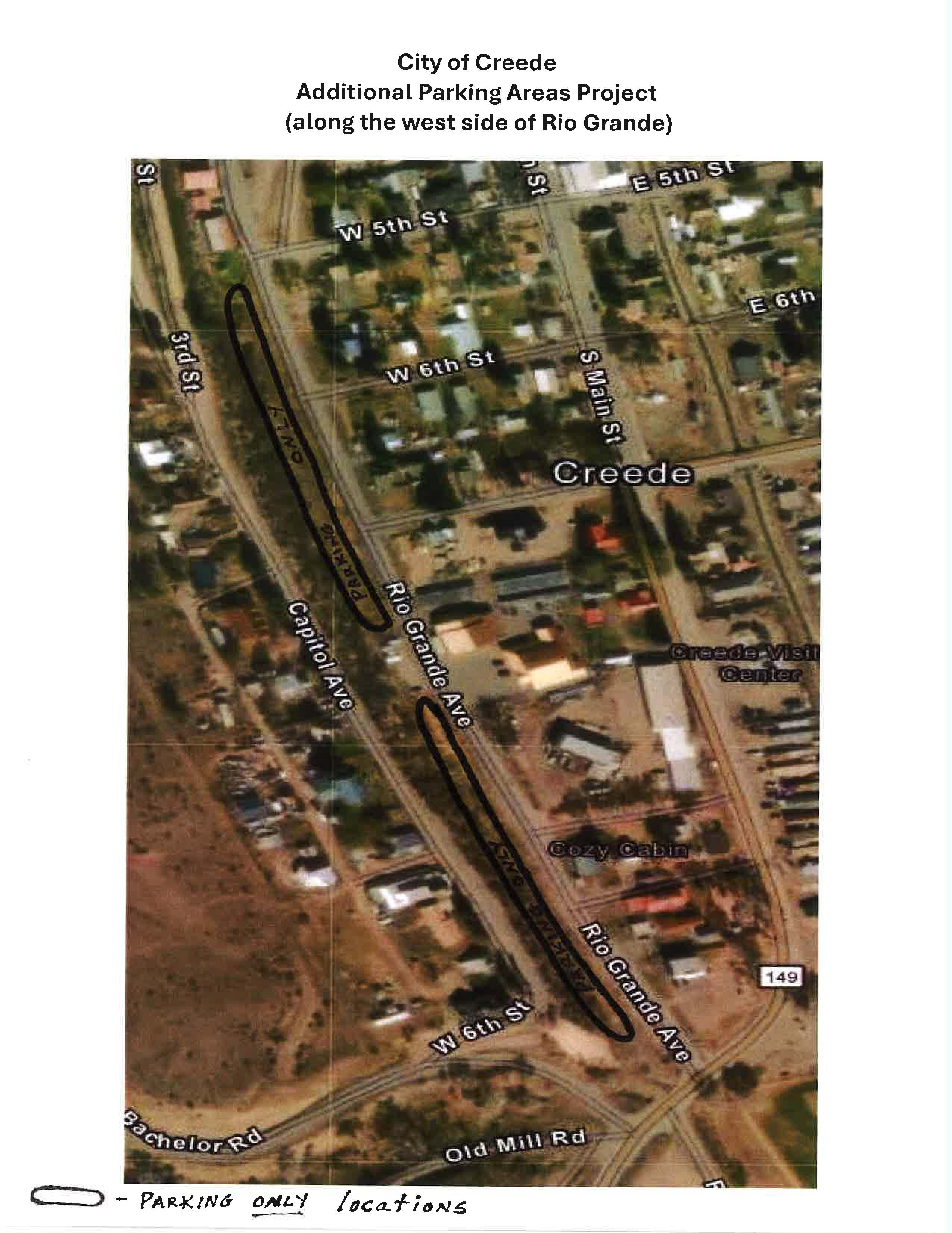 Map for Additional Parking Areas