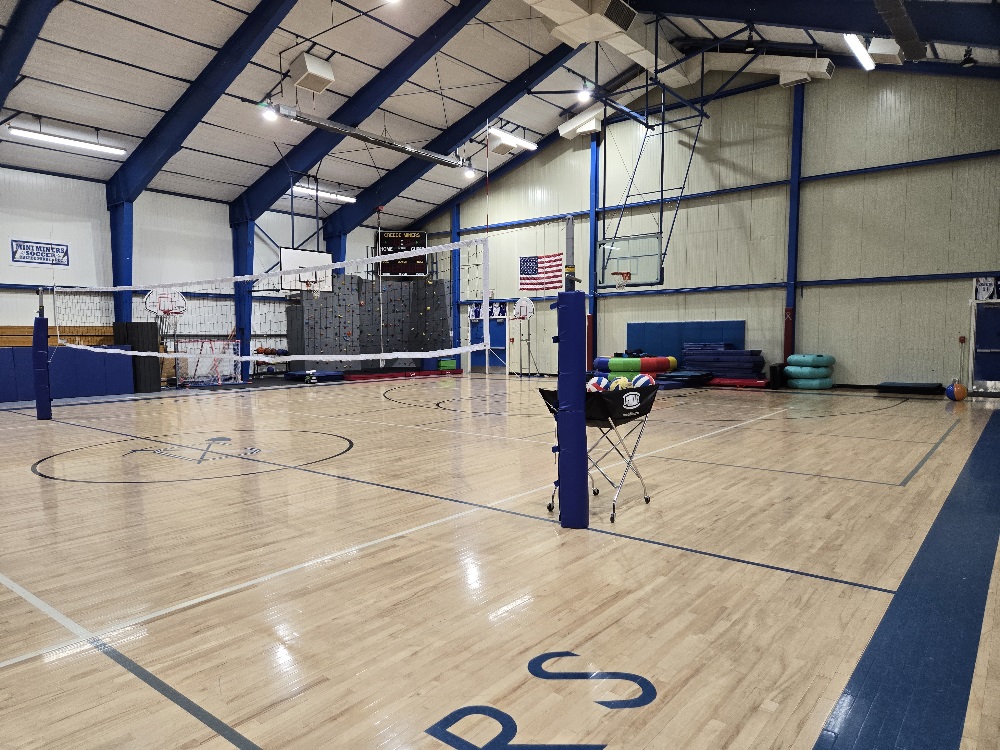 Large gym with full size court.