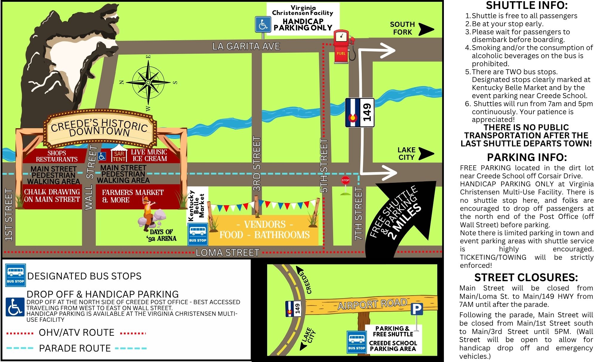 Map for 4th of July