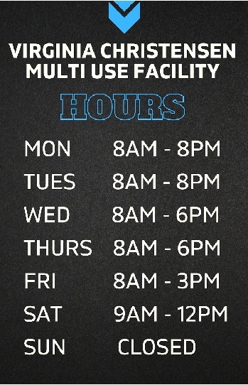 Virginia Christensen Multi Use Facility Hours Flyer