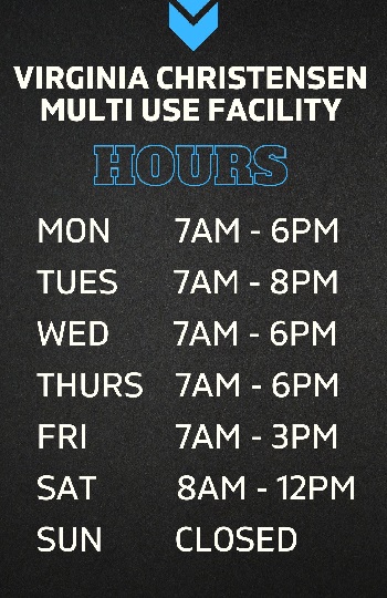 Virginia Christensen Multi Use Facility Hours Flyer