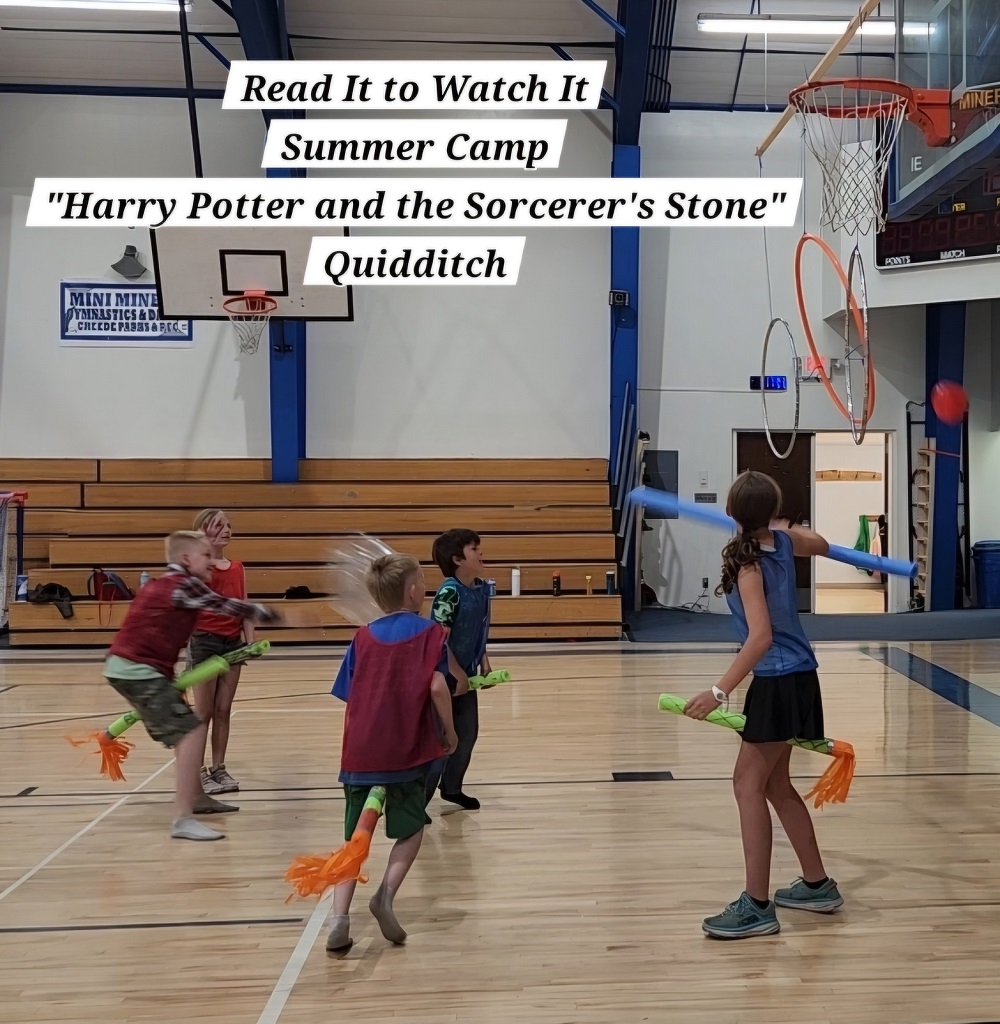 Harry Potter and the Sorcerer's Stone Quidditch game for kids summer camp.