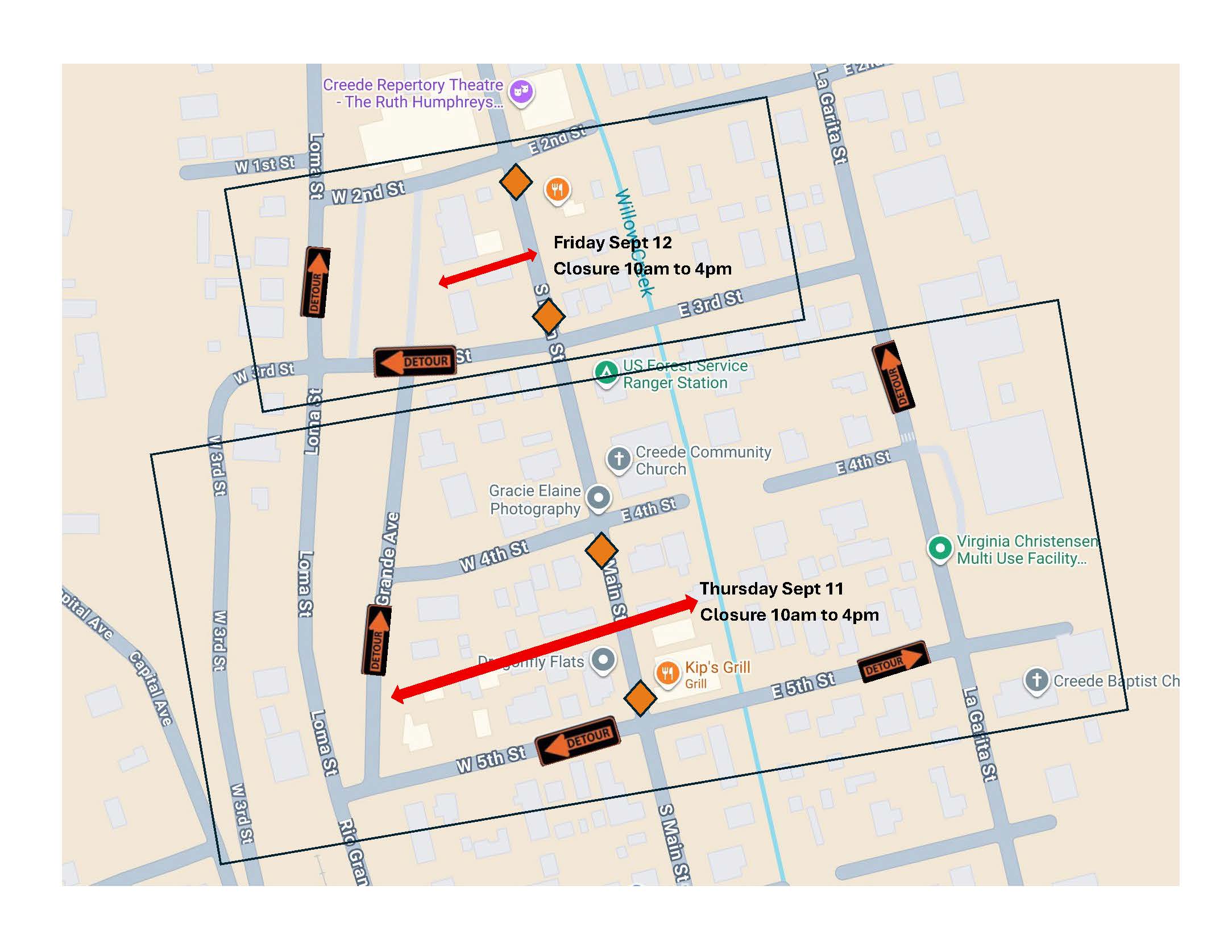 Map for Work on 9/11 - 9/12