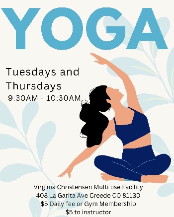 Yoga flyer with times